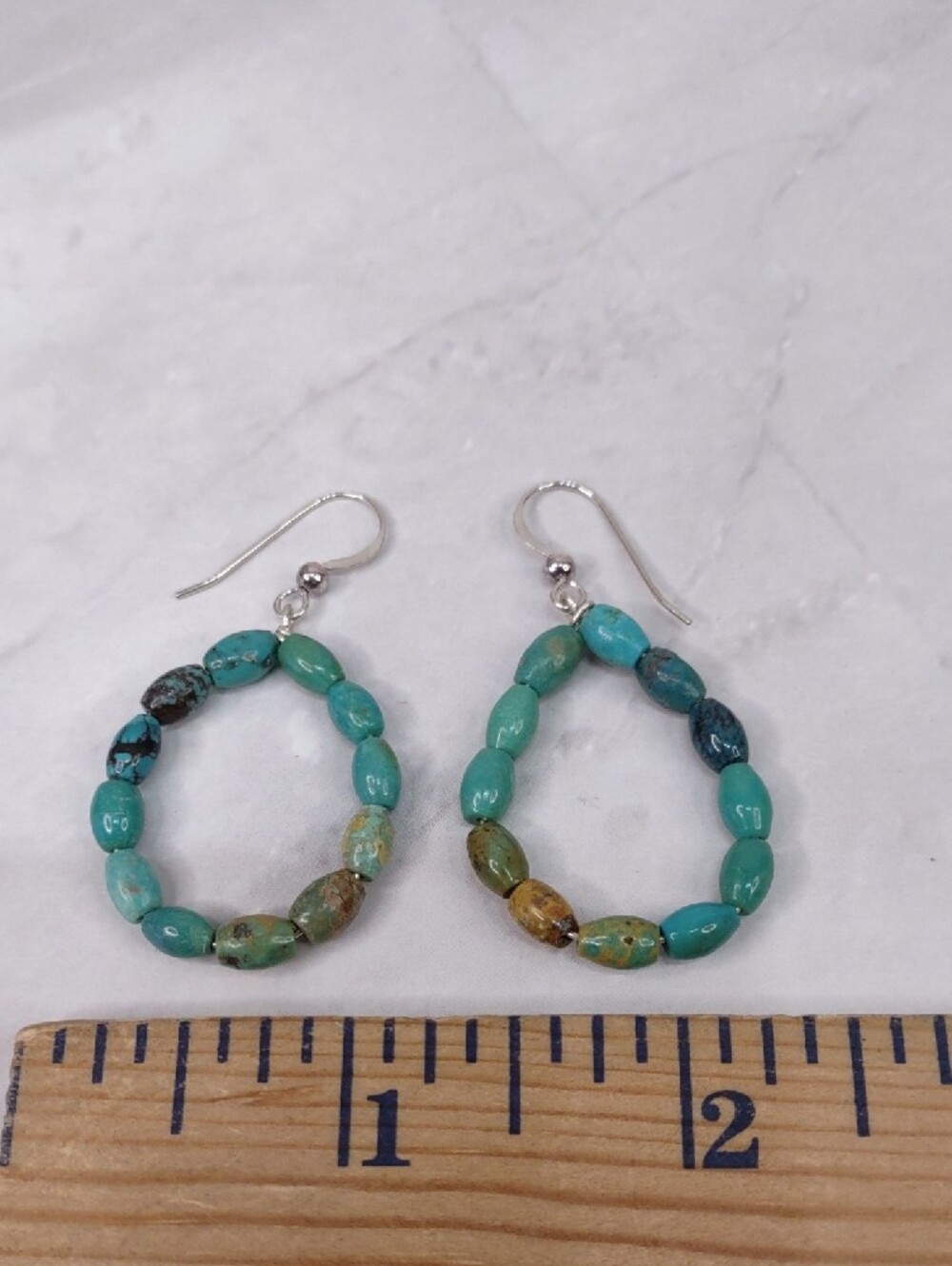 Jay King Turquoise Beaded Hoop Earrings - Picture 3 of 3